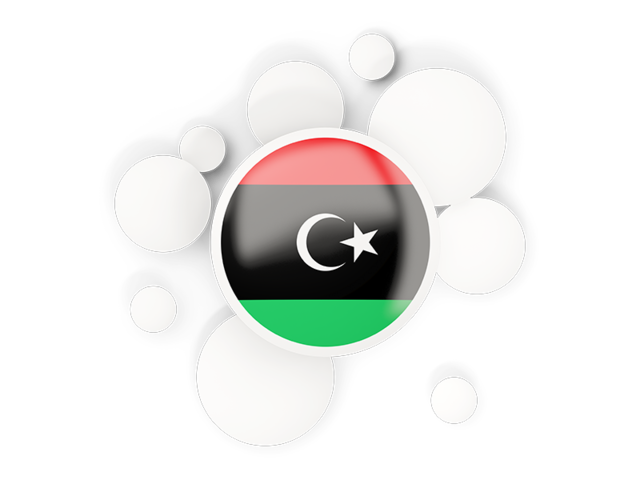 Round flag with circles. Download flag icon of Libya at PNG format