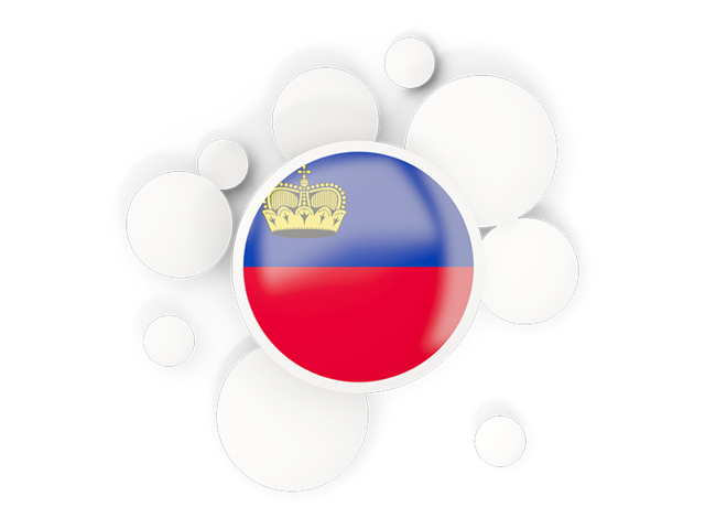 Round flag with circles. Download flag icon of Liechtenstein at PNG format