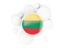 Lithuania. Round flag with circles. Download icon.