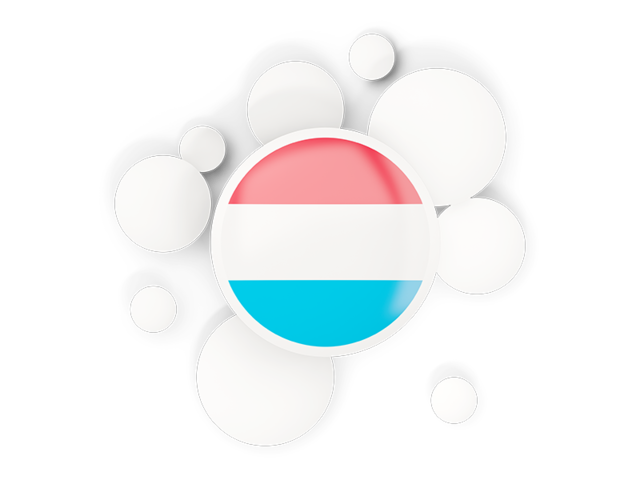 Round flag with circles. Download flag icon of Luxembourg at PNG format