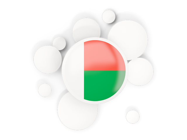 Round flag with circles. Download flag icon of Madagascar at PNG format
