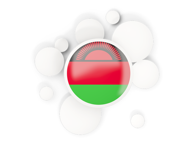 Round flag with circles. Download flag icon of Malawi at PNG format