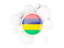 Mauritius. Round flag with circles. Download icon.