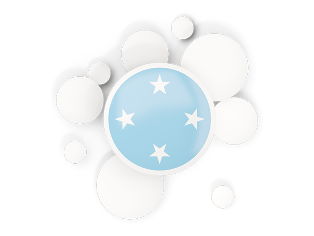 Round flag with circles. Download flag icon of Micronesia at PNG format