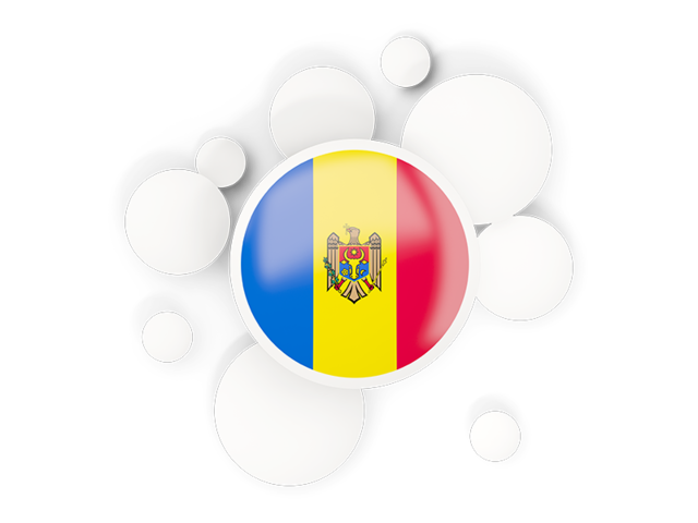 Round flag with circles. Download flag icon of Moldova at PNG format