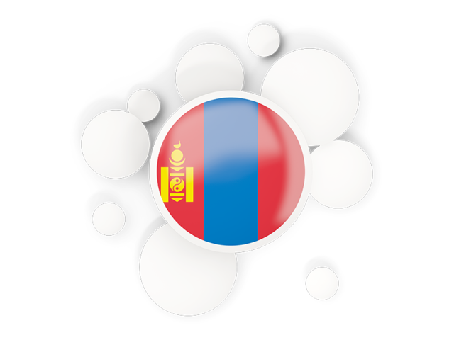 Round flag with circles. Download flag icon of Mongolia at PNG format