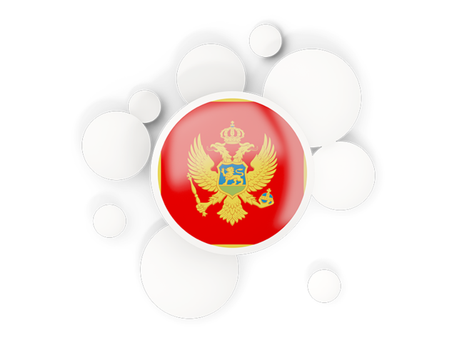 Round flag with circles. Download flag icon of Montenegro at PNG format