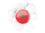 Morocco. Round flag with circles. Download icon.