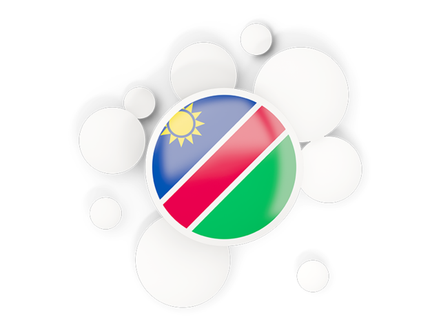 Round flag with circles. Download flag icon of Namibia at PNG format