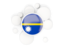 Nauru. Round flag with circles. Download icon.
