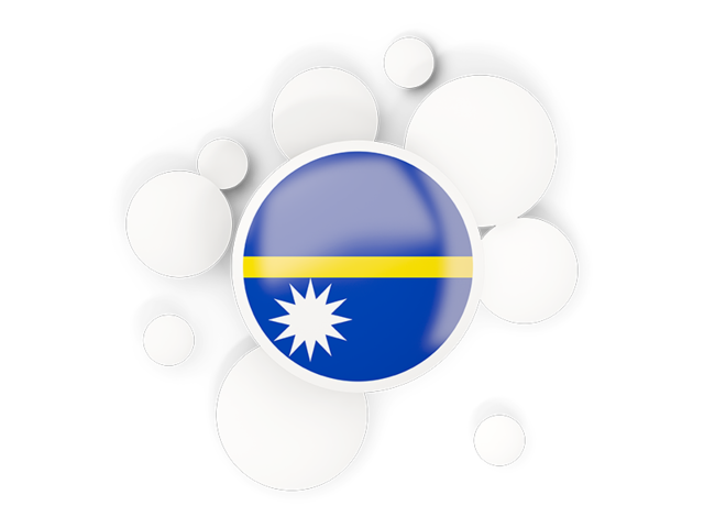 Round flag with circles. Download flag icon of Nauru at PNG format