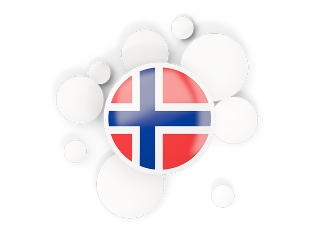 Круглый флаг с кругами. Скачать флаг. Норвегия