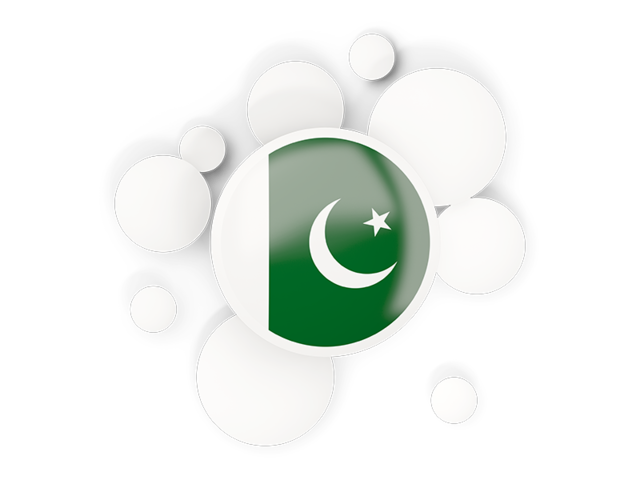 Round flag with circles. Download flag icon of Pakistan at PNG format