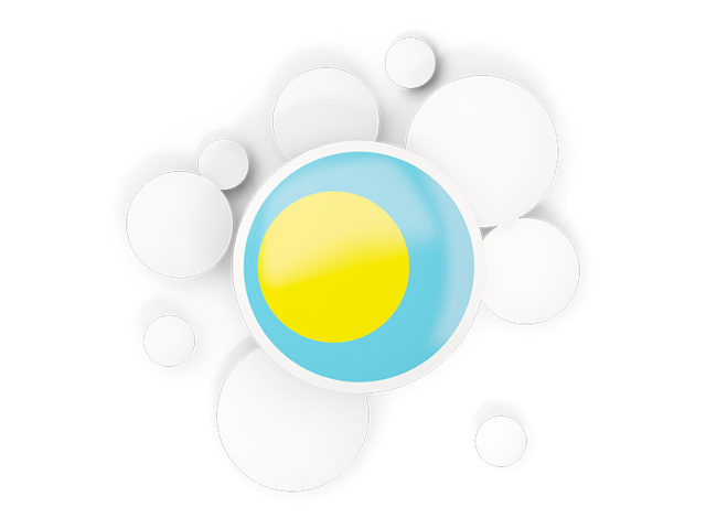 Round flag with circles. Download flag icon of Palau at PNG format