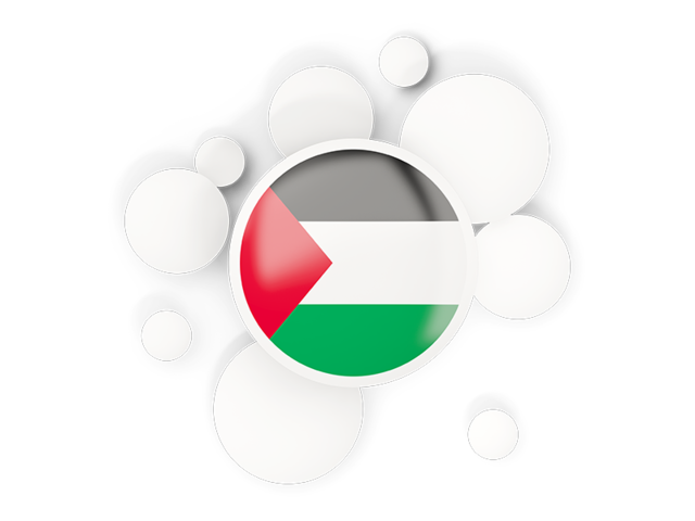 Round flag with circles. Download flag icon of Palestinian territories at PNG format