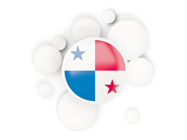 Round flag with circles. Download flag icon of Panama at PNG format