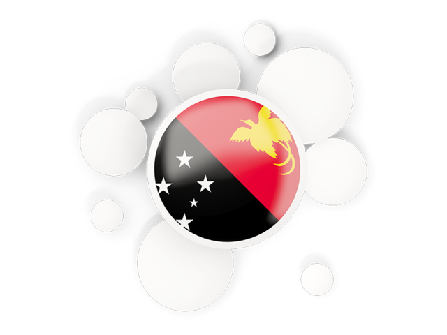 Круглый флаг с кругами. Скачать флаг. Папуа — Новая Гвинея
