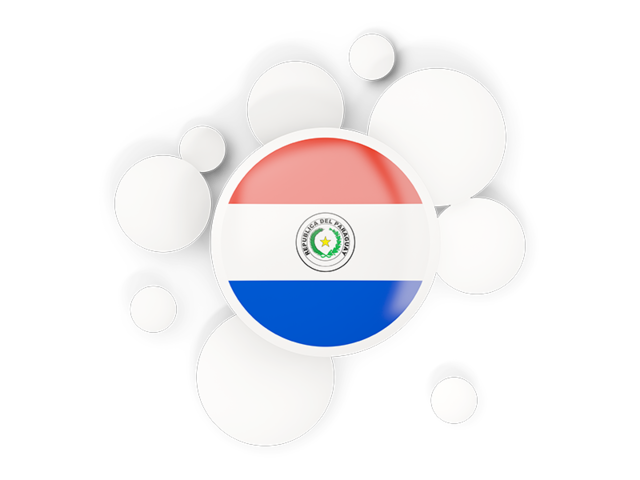 Round flag with circles. Download flag icon of Paraguay at PNG format