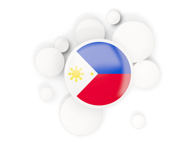 Round flag with circles. Download flag icon of Philippines at PNG format