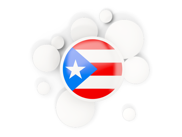 Круглый флаг с кругами. Скачать флаг. Пуэрто-Рико