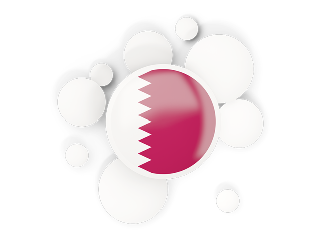 Round flag with circles. Download flag icon of Qatar at PNG format