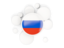 Russia. Round flag with circles. Download icon.