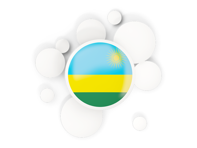Round flag with circles. Download flag icon of Rwanda at PNG format