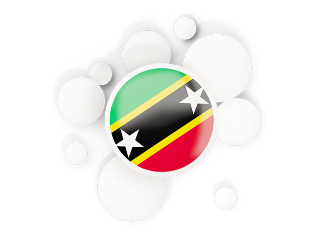 Round flag with circles. Download flag icon of Saint Kitts and Nevis at PNG format