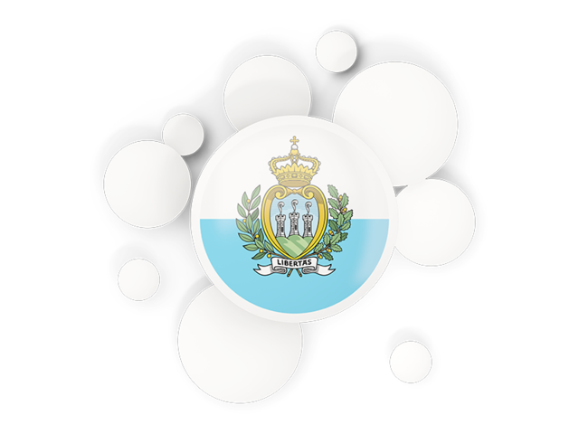 Round flag with circles. Download flag icon of San Marino at PNG format