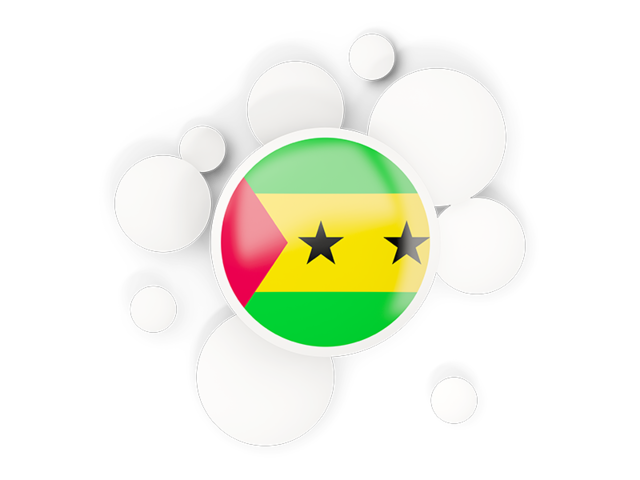 Round flag with circles. Download flag icon of Sao Tome and Principe at PNG format