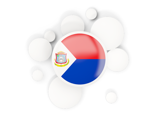 Round flag with circles. Download flag icon of Sint Maarten at PNG format