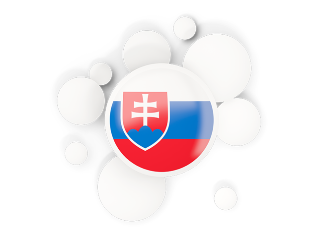 Round flag with circles. Download flag icon of Slovakia at PNG format