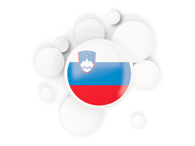 Round flag with circles. Download flag icon of Slovenia at PNG format
