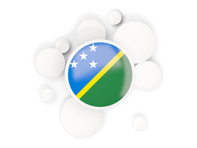 Round flag with circles. Download flag icon of Solomon Islands at PNG format