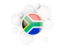 South Africa. Round flag with circles. Download icon.