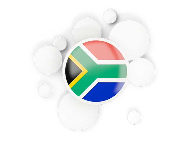Round flag with circles. Download flag icon of South Africa at PNG format