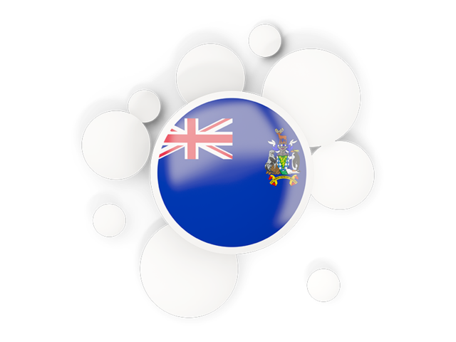 Round flag with circles. Download flag icon of South Georgia and the South Sandwich Islands at PNG format