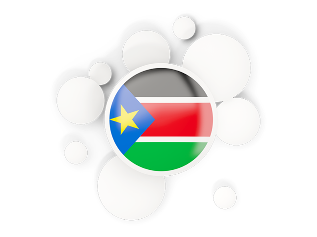 Круглый флаг с кругами. Скачать флаг. Южный Судан