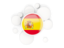 Spain. Round flag with circles. Download icon.