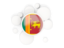 Sri Lanka. Round flag with circles. Download icon.