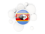 Swaziland. Round flag with circles. Download icon.