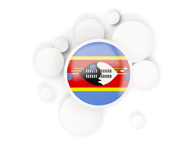 Круглый флаг с кругами. Скачать флаг. Свазиленд