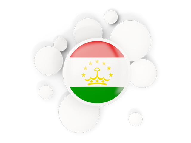 Круглый флаг с кругами. Скачать флаг. Таджикистан