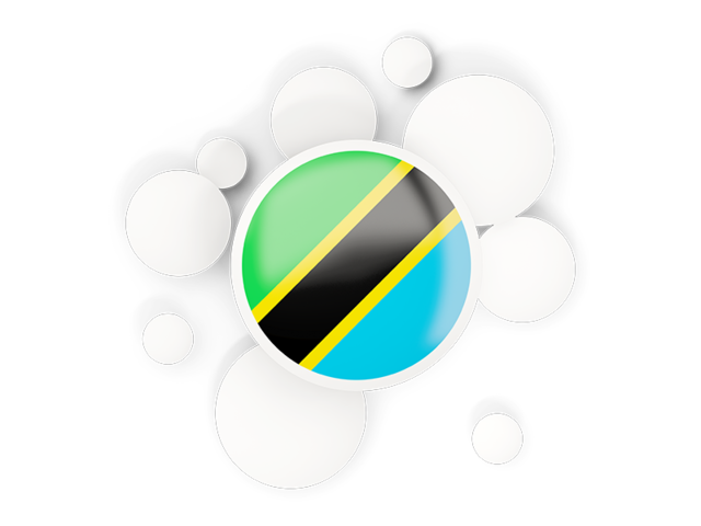 Round flag with circles. Download flag icon of Tanzania at PNG format