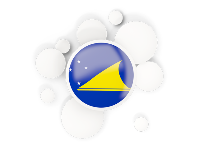 Round flag with circles. Download flag icon of Tokelau at PNG format