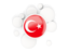 Turkey. Round flag with circles. Download icon.
