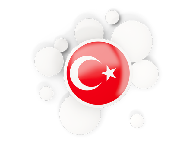 Round flag with circles. Download flag icon of Turkey at PNG format