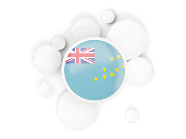 Round flag with circles. Download flag icon of Tuvalu at PNG format