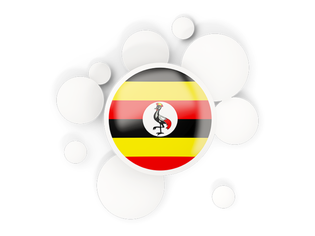 Round flag with circles. Download flag icon of Uganda at PNG format