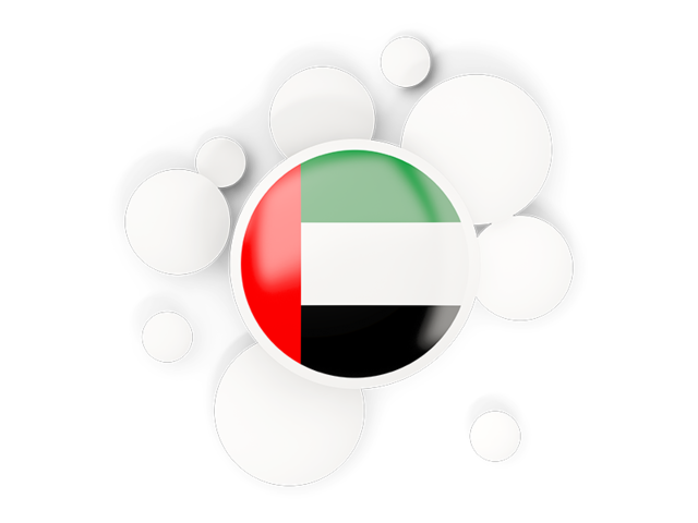 Round flag with circles. Download flag icon of United Arab Emirates at PNG format